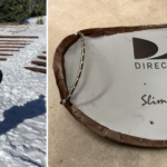 como elaborar un Trineo de nieve hecho con una antena parabólica de televisión